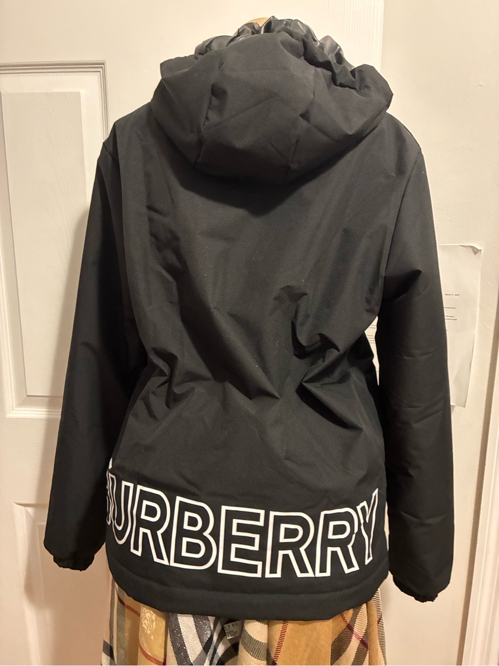 Burberry Black Hooded Raincoat jacket coat sweater check bag shoes